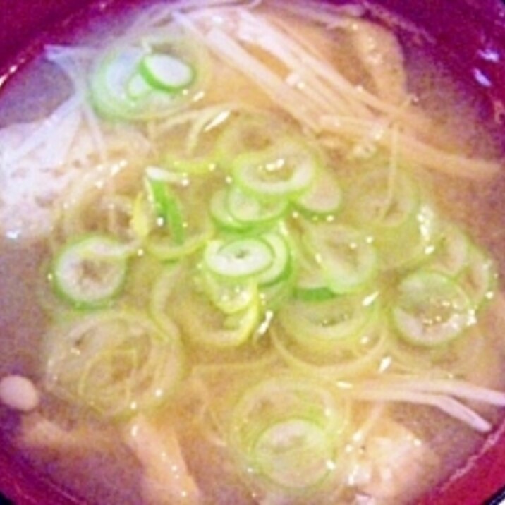 エノキとじゃが芋のお味噌汁